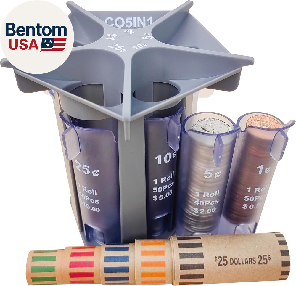 Change Sorter Tube as Coin Counter Machine with Coin Wrappers, Coin Sorter Chang