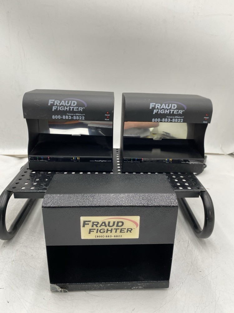 LOT OF 3 Fraud Fighter HD8X2-120A UV Backlight Fluorescence Detector TESTED