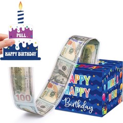 Birthday Money Box for Cash Gift Pull Surprise Money Gift Box for Kids Adults