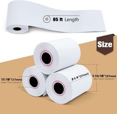 50-400 Rolls 2 1/4″ x 85′ Thermal Cash Register Credit Card POS Receipt Paper