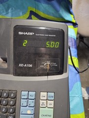 Sharp XE-A106 Electronic Cash Register FOR PARTS or REPAIRS. SEE PICS.