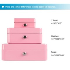 xydled Locking Steel Large Cash Box with Removable Coin Tray and Key Lock,9.84x
