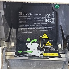 Clover Mini C302U Point of Sale POS System Terminal USB Hub Works Locked No Cord