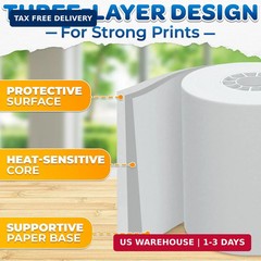 3-Pack Calculator Tape Rolls – Adding Machine Tape 2 1/4 In x 85 ft | Reliable R