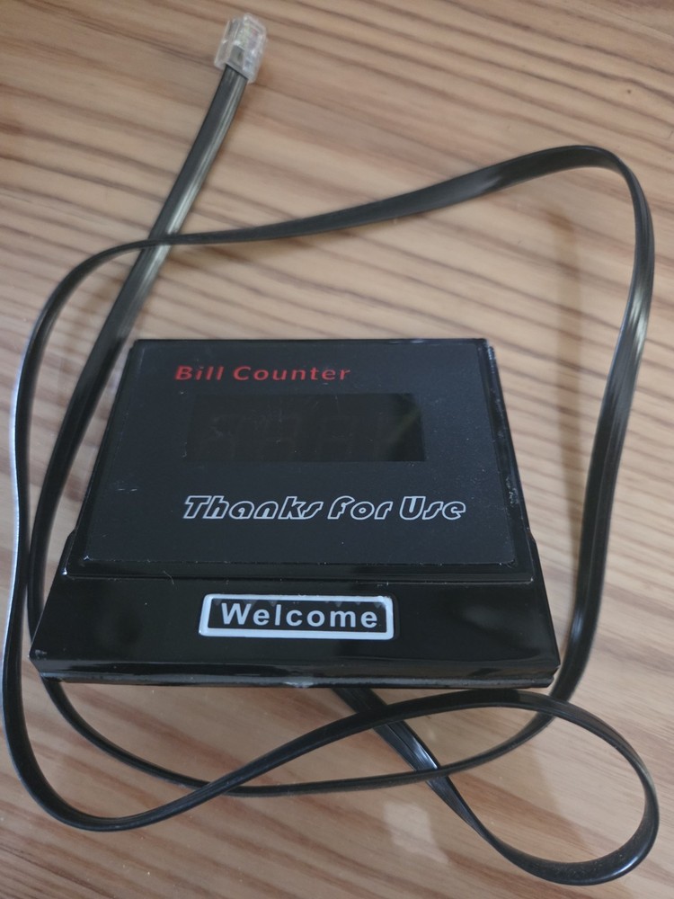 Bill Counter Digital Display (4 digits, “Thanks For Use” “Welcome”) w/ rj-11