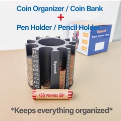 Coin Counter Change Sorter & Desk Organizer | Piggy Bank for Adults & Kids | Hol