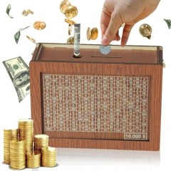 Cash Vault Wooden Savings Box Wooden Cash Saver Money Saving Box With Countdown