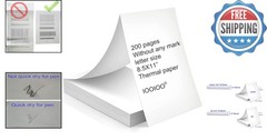 Continuous 200 Page Thermal Printer Paper 8.5 x 11 – Coated, Without Black Marks