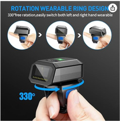 Eyoyo Wireless Finger Ring Barcode Scanner Bluetooth Reader for Android iOS comp