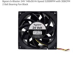Bgears B-Blaster 24V 140×38 Hi-Speed 5200RPM 308 CFM Ball Bearing Bg01831