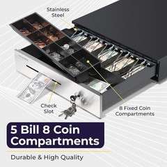 16″ Manual Push Open Cash Register Drawer | Free Shipping