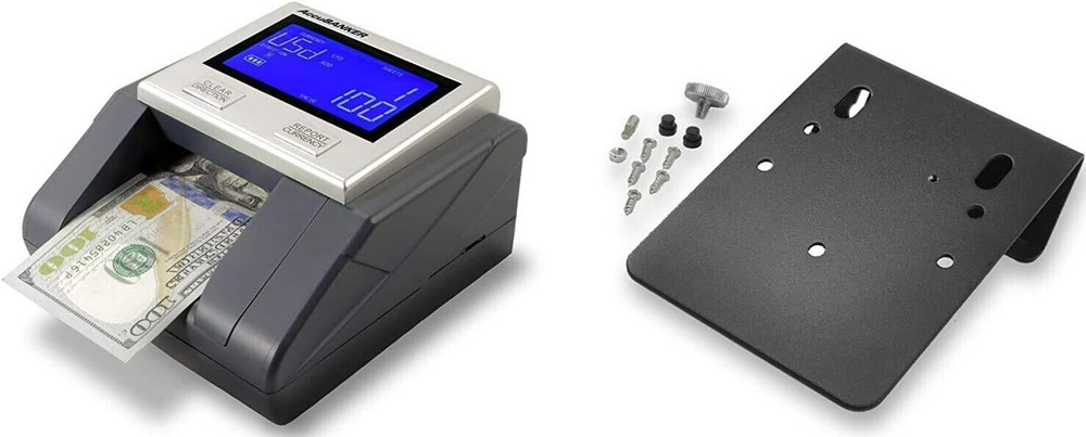 AccuBANKER D585 7-Point Counterfeit Bill Detector USD EUR GBP (with Stand), CE