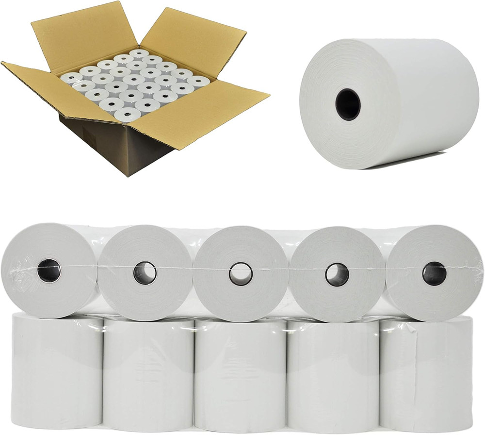 Cash Register Paper 3 1/8 X 200 Thermal Rolls 50 Pack Works with Star Micronics