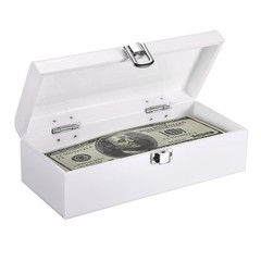 Acrylic Lockable Cash Box Money Storage Box Holder Single Row Cash Tray