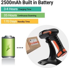 Tera Pro 8100 Industrial Wireless Barcode Scanner 2D QR 1D Bluetooth Orange