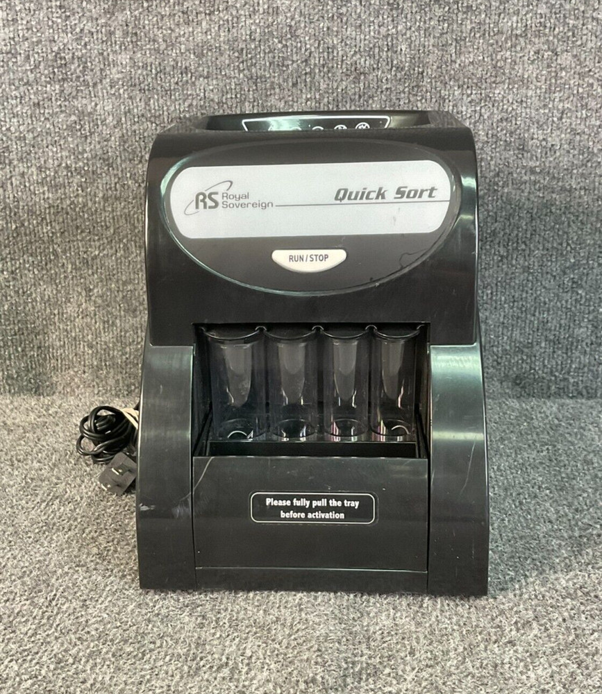 Royal Sovereign QS-1AC Coin Sorter Electric, Quick Sort, Black Easy and amp;