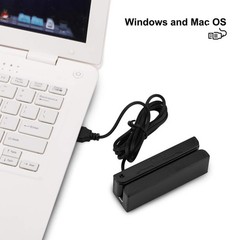 MSR90 USB Swipe Magnetic Credit Card Reader 3 Tracks Mini Smart black