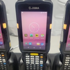 Lot of 5 – Zebra MC330K Android Scanners w/ BATTERIES and Charging Base