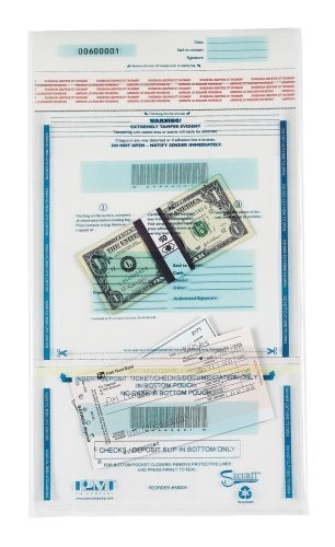 Pm Company PMC58008 Dual Deposit Money Bag 11×15 6 Mil Clear 100/pack