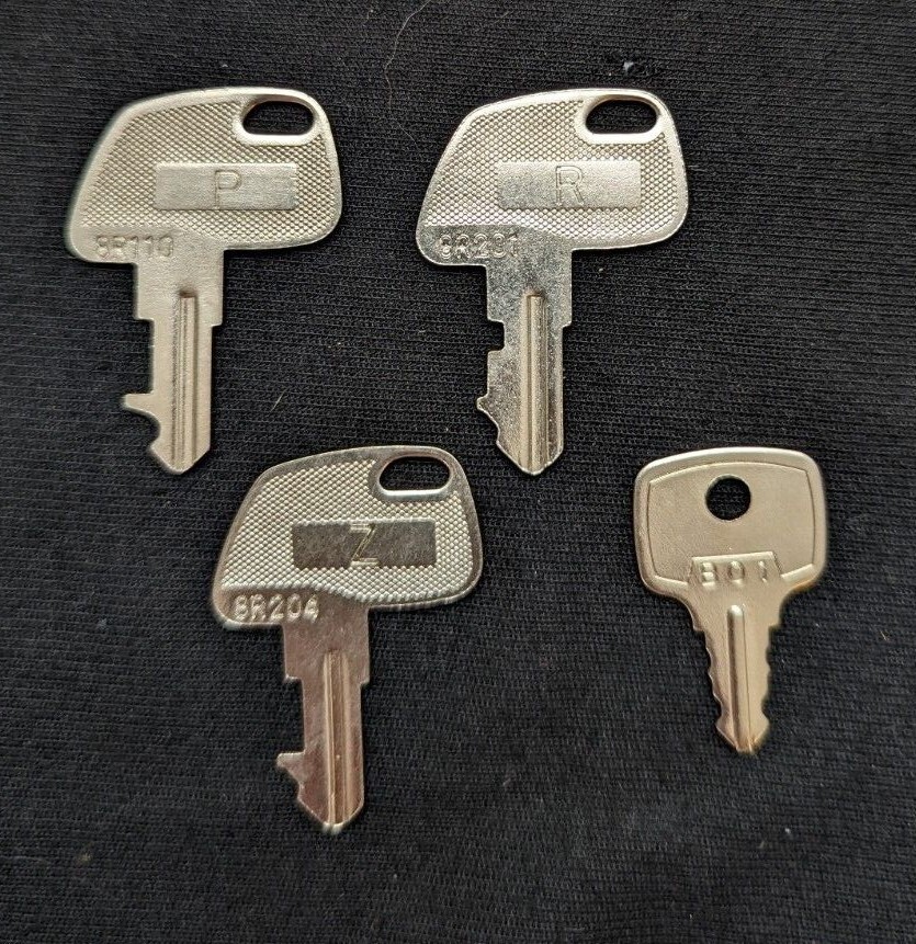TEC/Toshiba Set of 4 Cash Register Keys 8R Series – P,R,Z