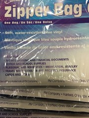 PM™ Company Bank Deposit/Utility Zipper Bag, 11″ x 6″, Blue Lot Of 5