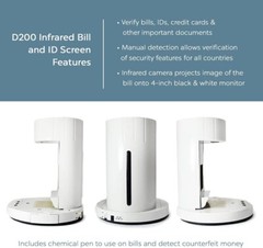 AccuBANKER D200 Counterfeit Money Detector Bill & ID with 5-Point UV/MG/IR/DD/MT