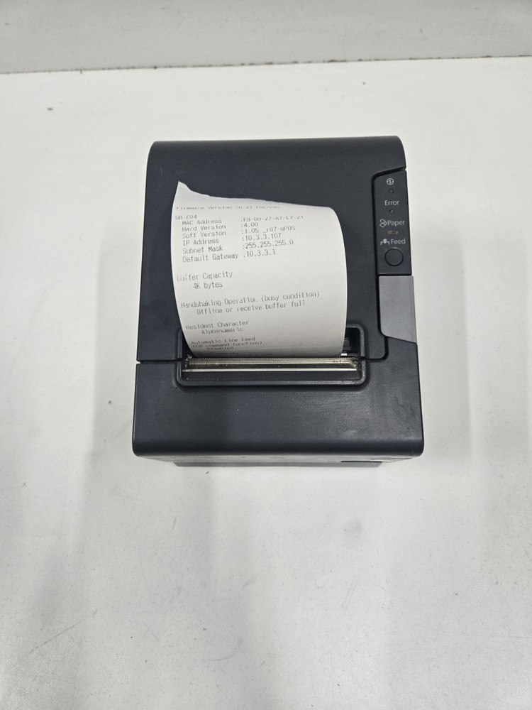 Epson TM-T88V M244A Thermal POS Receipt Printer Ethernet USB No Power Supply