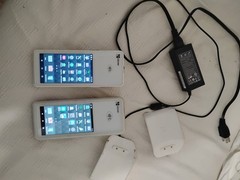 Clover Flex POS Credit Card Terminals Lot of 2 w/ Chargers & Charging Docks