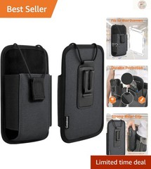 Secure Vertical Carry Pouch for Zebra TC Scanners with Elastic Closure – Grey