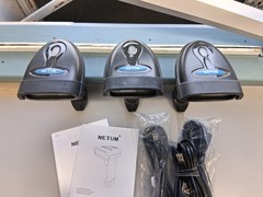 Cashier Laser Barcode Scanners Lot Of 6 with USB Wires And Code Guides NETUM Gun