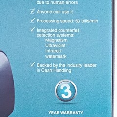 AccuBANKER D500 Wired Super Dollar Authenticator Counterfeit Detector Machine