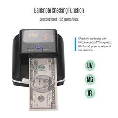 Bisofice Mini Uv Counterfeit Bill Detector Euro/Usd/Gbp Money Counter Automatic
