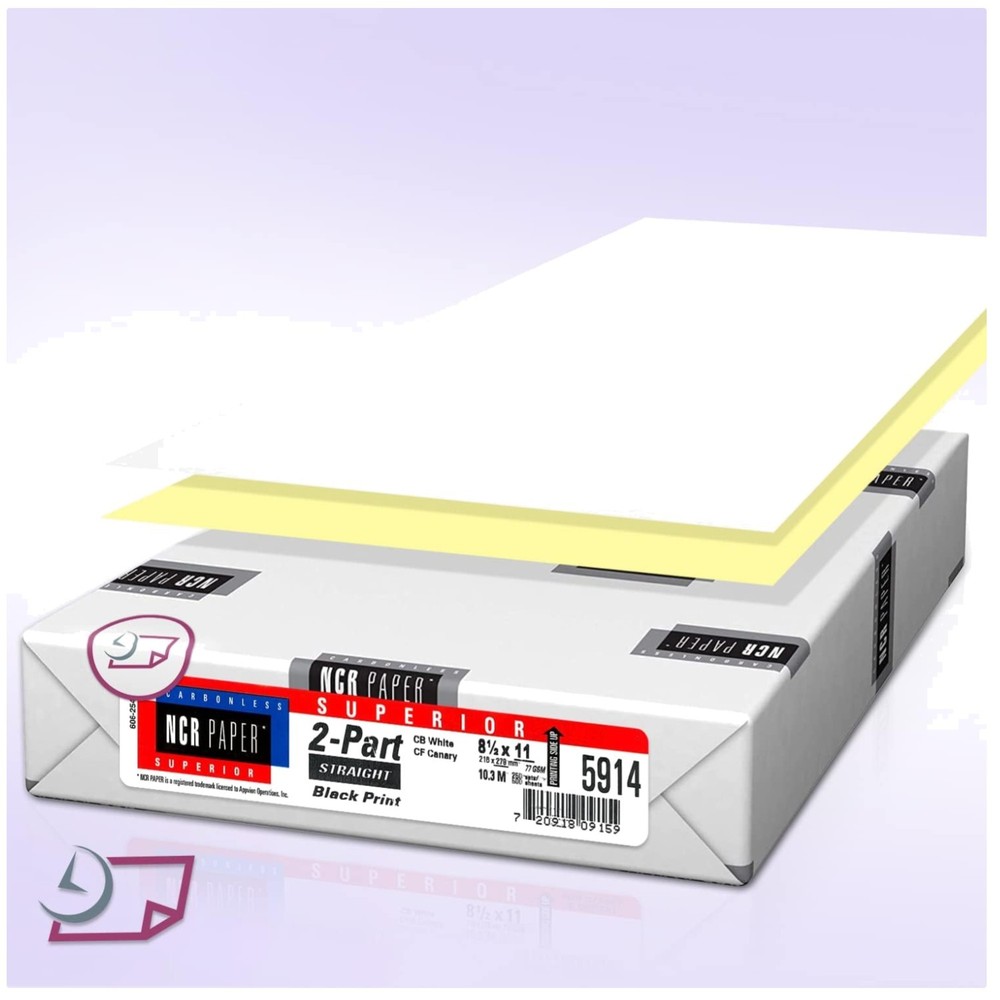 500-Pack Carbonless Paper NCR, 8.5×11 Straight