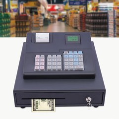 USB port Black Thermal Printing Electronic Cash Register with Cash Drawer RS232