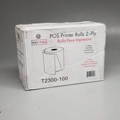 MAX-PRIME (100 Rolls) POS Thermal Printer Rolls 2-Ply 3″x100′ T2300-100
