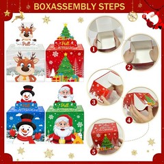 4 Pack Christmas Money Box for Cash Gift Pull,Christmas Tree & Snowman & Sant…