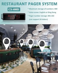 Wireless Calling System 1600+ Feet Restaurant Pager System with 1 Call Number…