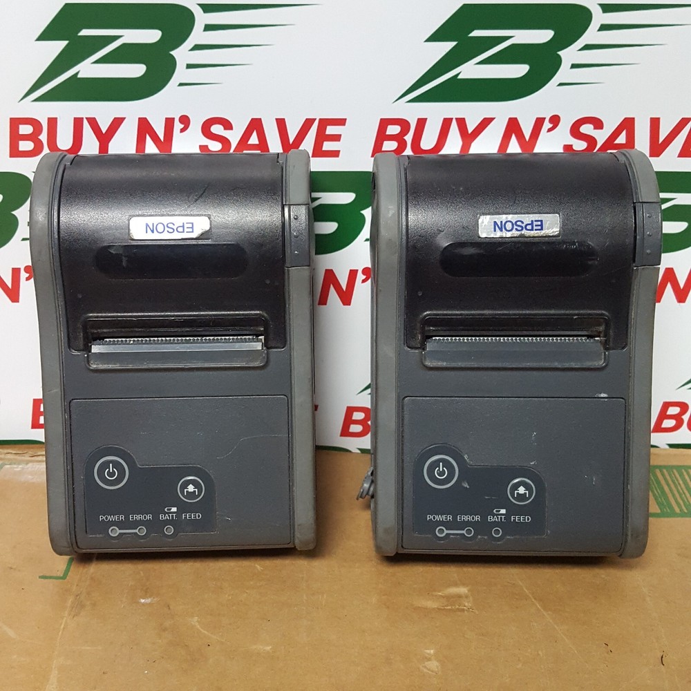 Lot of 2- Epson TM-P60 POS Thermal Receipt Printer M196B NoPwrCrds NoBttrs -USED