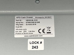 APG Vasario Series Cash Drawer VB320-BL1616 Black with receipt printer cable