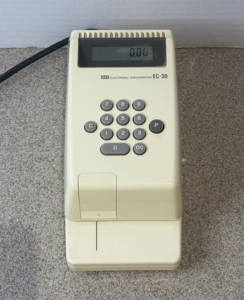 Max EC-30 Electronic Checkwriter – TESTED & WORKING