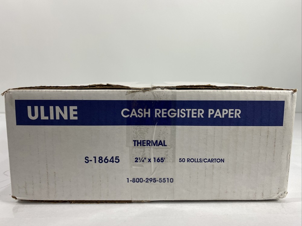 50 Rolls Cash 2 1/4″ X 165′ Thermal Paper Receipt POS Cash Register Print