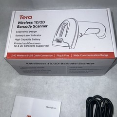 TERA 5100 1D Laser Barcode Scanner 2.4G Wireless USB Wired Orange