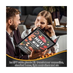 Cinnvoice 48 Pcs Restaurant Menu Covers 8.5 x 11 Inch Book Style 3 Page 6 Vie…