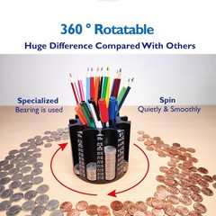 Coin Sorter Pen Holder Change Counter Pencil Holder as Desk Organizer, Coin C…