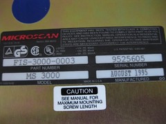 Microscan MS-520 and MS 3000 Barcode Scanner Made in the USA