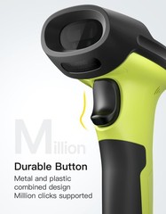 Inateck 2D Barcode Scanner, Wireless Bluetooth QR Code Scanner with AI APP &