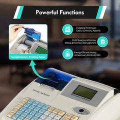 NEW Electronic Cash Register 48 Keys Cash Management System with Thermal Printer