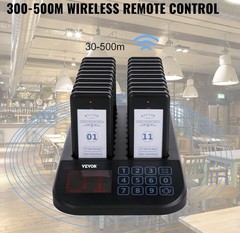 VEVOR F103 Rechargable Restaurant Pager System 20 Pager Wireless Touch Keyboard