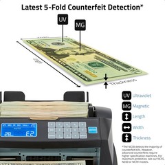 Bill Counter Cash Money Currency Count Counting Counterfeit Detector Machine