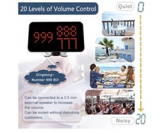 Wireless Restaurant Table Call/bill System 10 Waiter Pagers And 1 Display Box